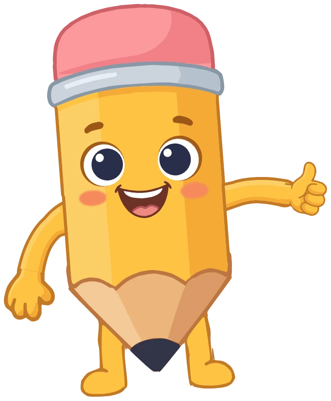 Pencil giving a thumbs up